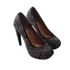 Jeffrey Campbell Ibiza‎ Last Black Studded Heels Shoes Funky Women's Size 6.5